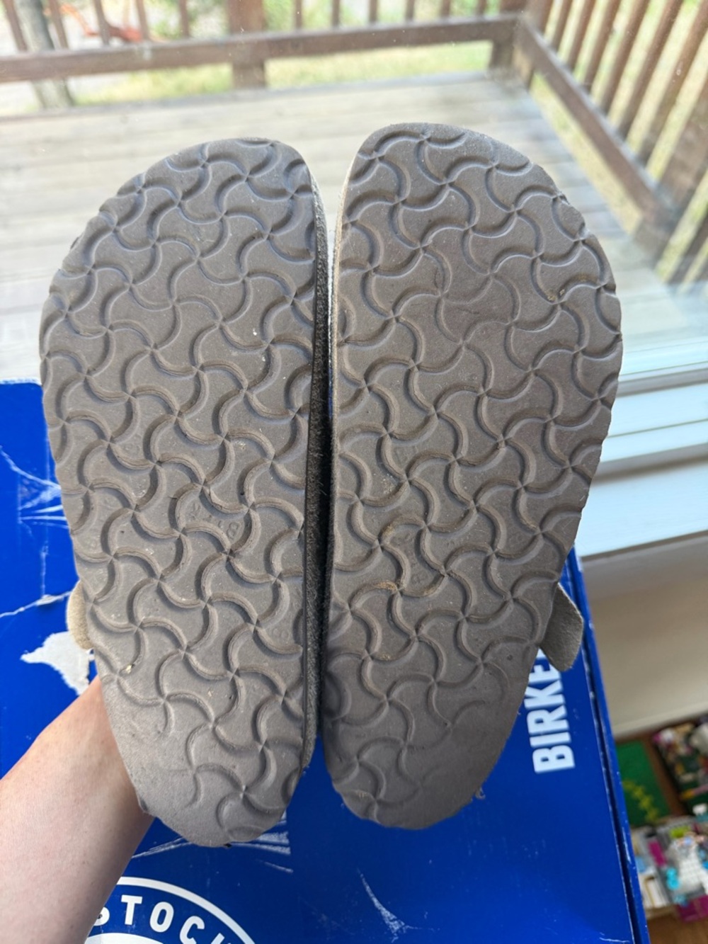 Birkenstock Taupe Boston Clogs - Picture 6 of 7